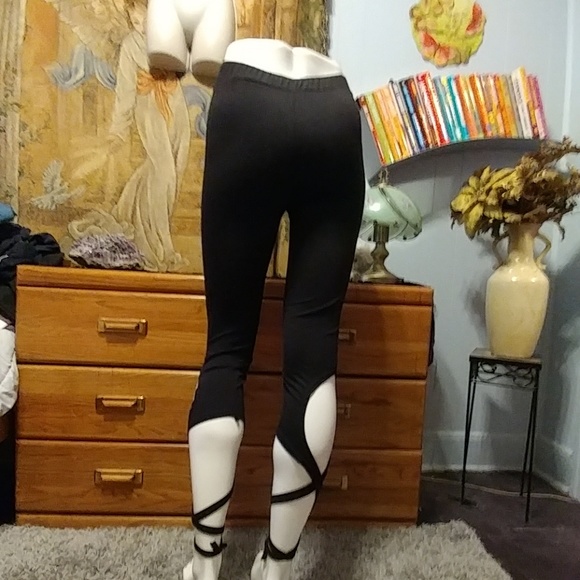 🆕 Vogue Lace Up Hem Leggin Yoga Pant - Picture 4 of 5
