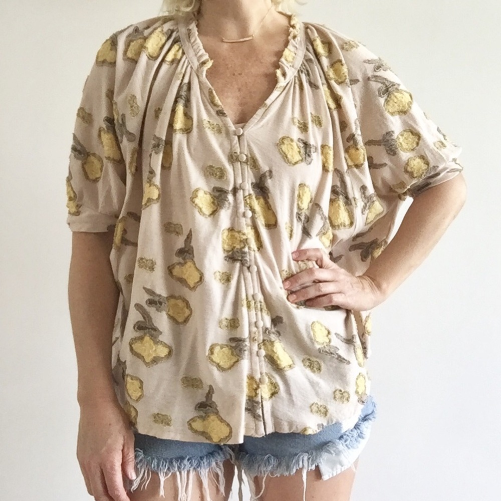 Anthropologie Floral Top