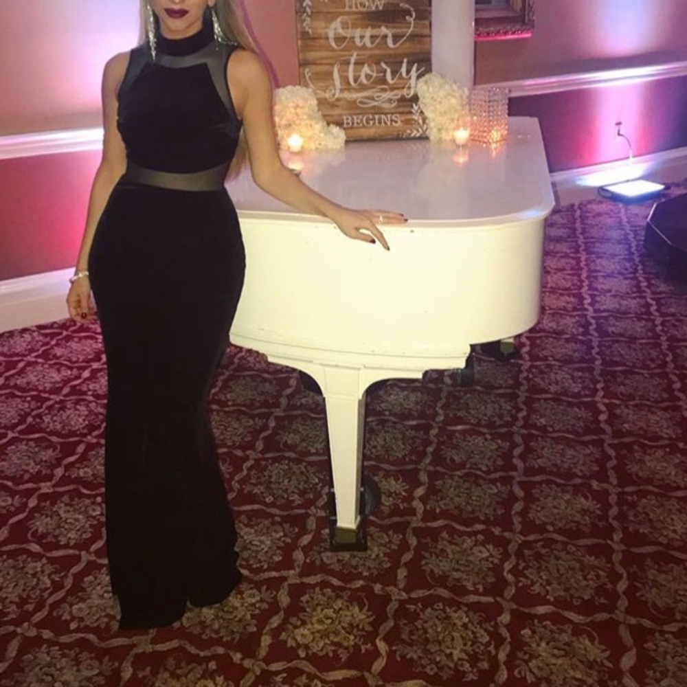 Gorgeous black velvet gown