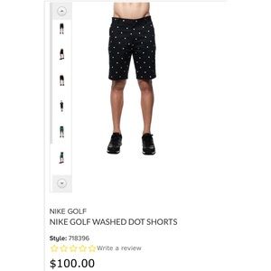 Nike men's golf washed dot shorts black