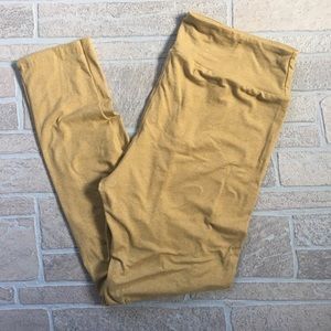 LLR NWOT TC Leggings - Mustard Heathered