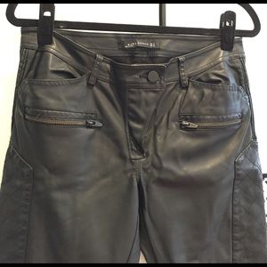 Zara Faux Leather Motorcycle Pants