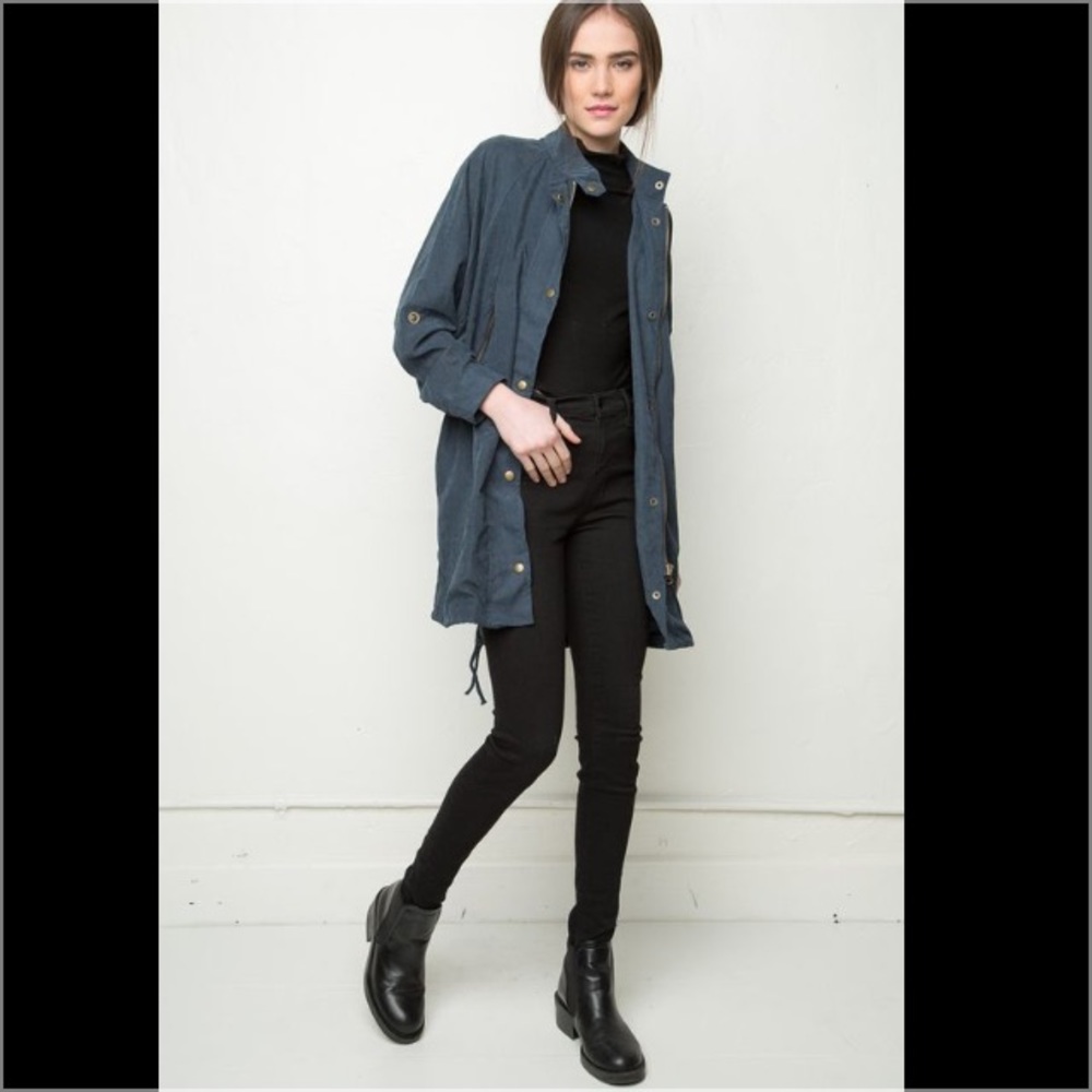 Brandy Melville Janie navy coat