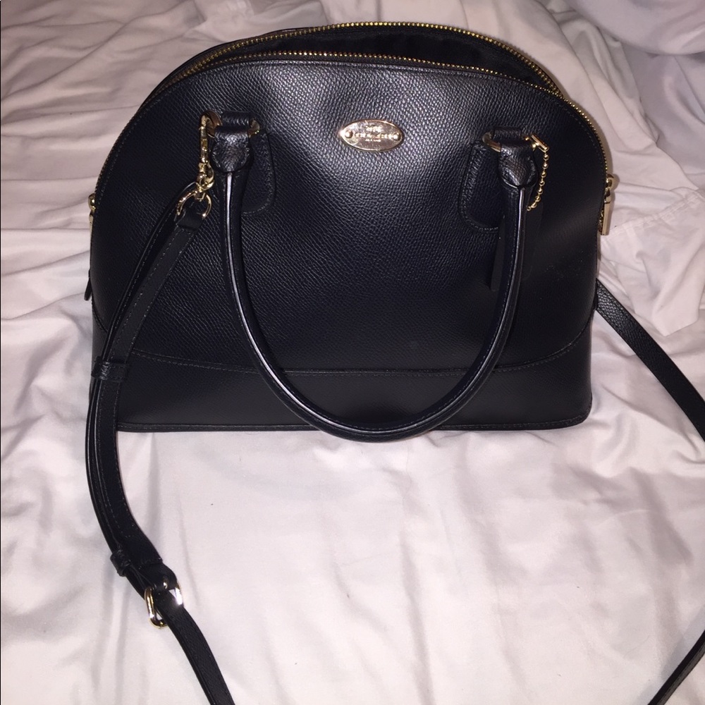 Gorgeous black leather Coach purse