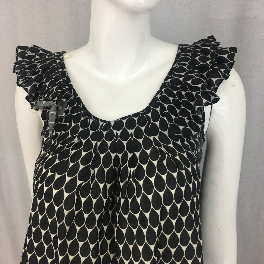SOLD ❣️Small ELLE Ruffle Neck Sleeveless Ombré Top - Picture 4 of 7