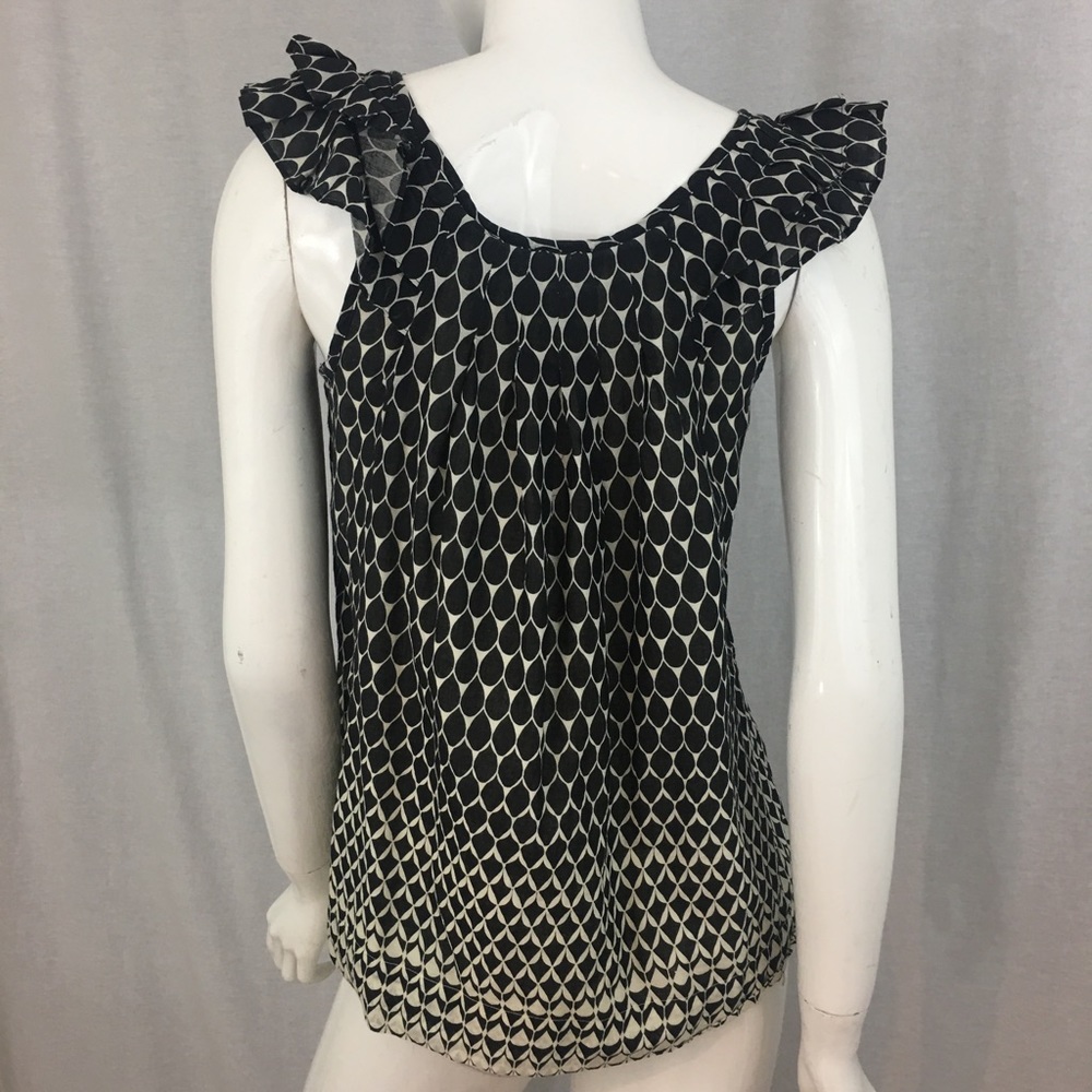 SOLD ❣️Small ELLE Ruffle Neck Sleeveless Ombré Top - Picture 6 of 7