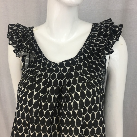 SOLD ❣️Small ELLE Ruffle Neck Sleeveless Ombré Top - Picture 4 of 7