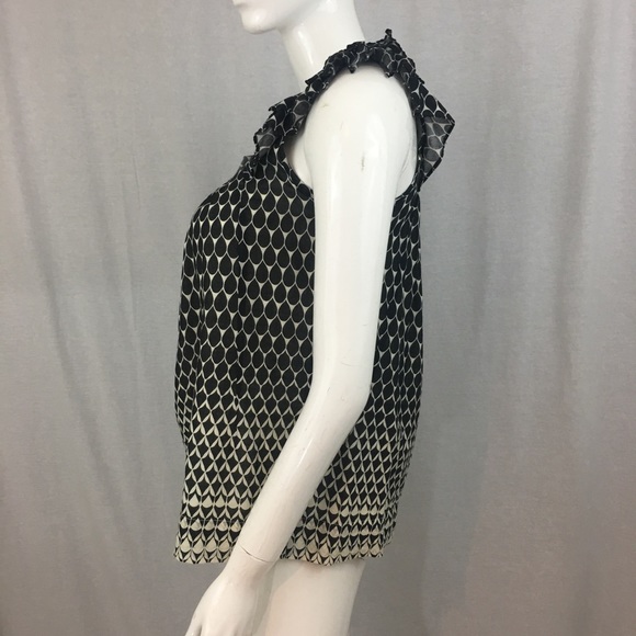 SOLD ❣️Small ELLE Ruffle Neck Sleeveless Ombré Top - Picture 5 of 7