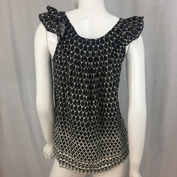 SOLD ❣️Small ELLE Ruffle Neck Sleeveless Ombré Top - Picture 6 of 7