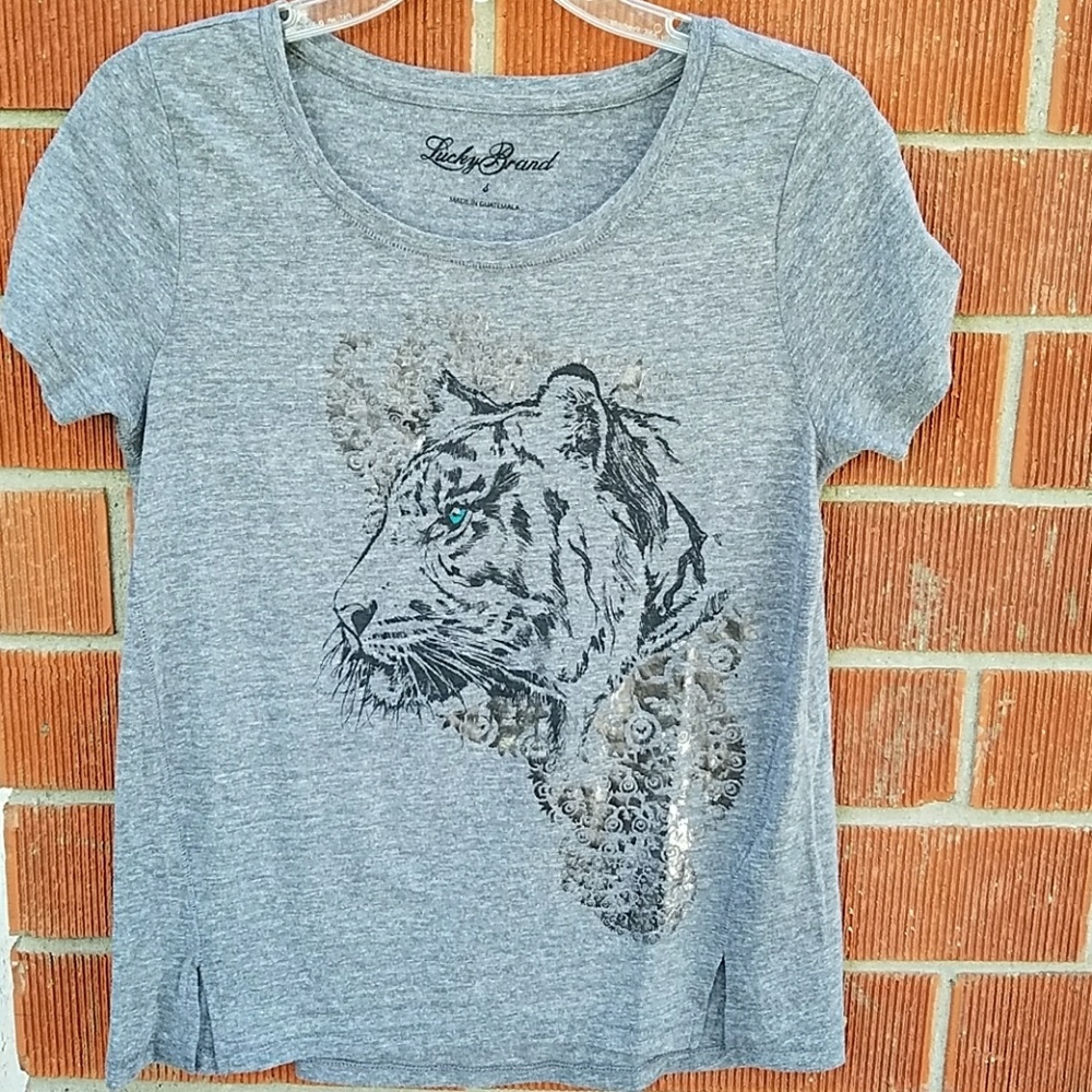 Tee with tiger design by Lucky Brand