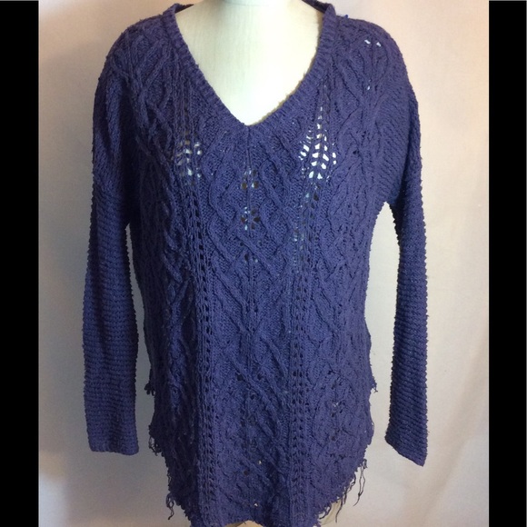 Free People Sweaters - Free People Pur Cross My Heart  Sweater L EUC