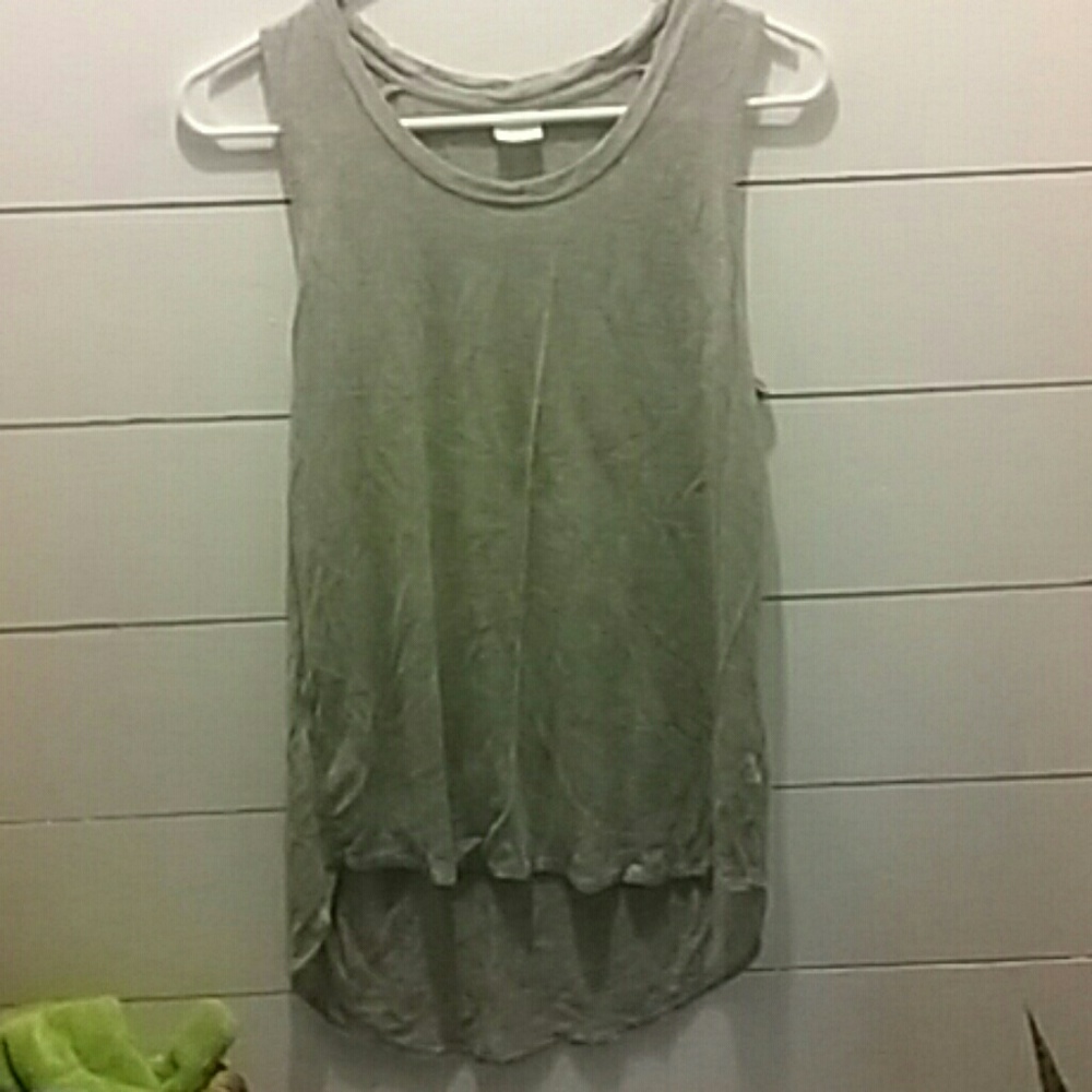 Green-grey girls muscle tanktop