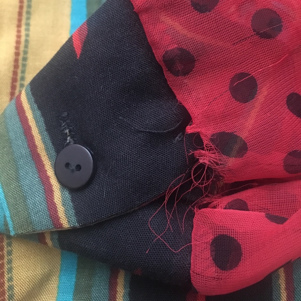 Funky Vintage Button Down Blouse - image 5