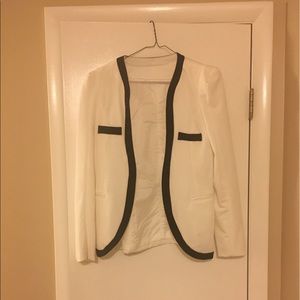 White and Black Blazer