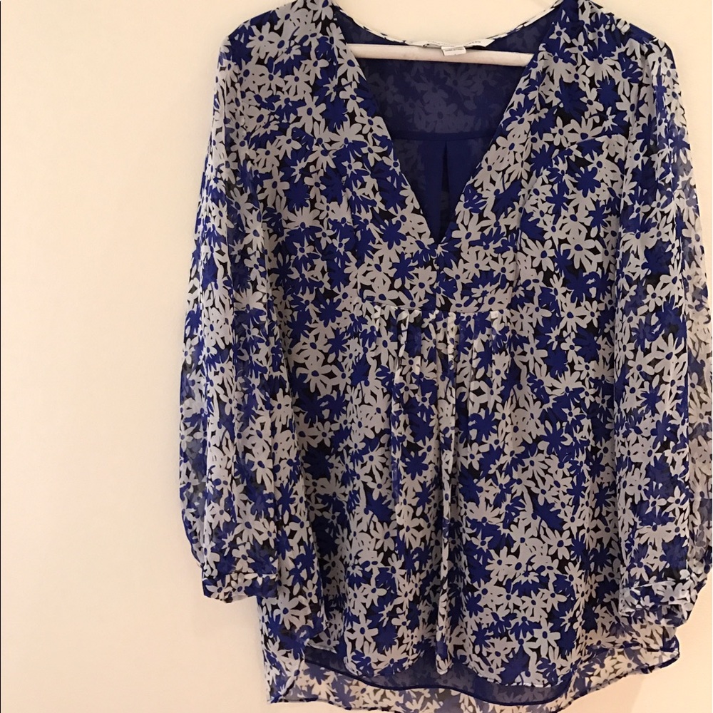 DVF Floral Silk Blouse