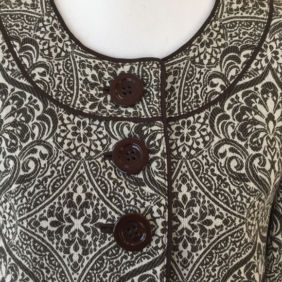 Ann Taylor Paisley Print Cropped Jacket Size 0 - Picture 3 of 8