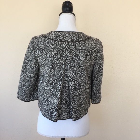 Ann Taylor Paisley Print Cropped Jacket Size 0 - Picture 5 of 8