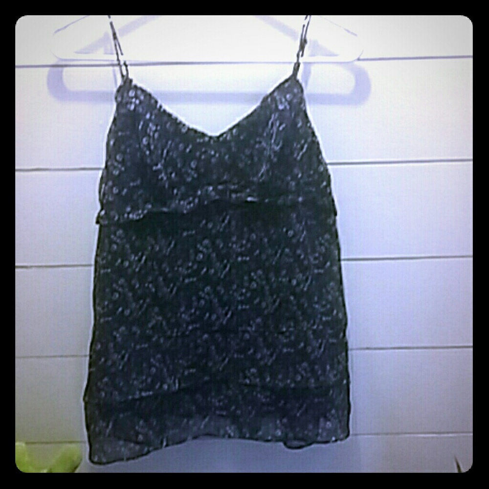 Blue/purple floral tank top