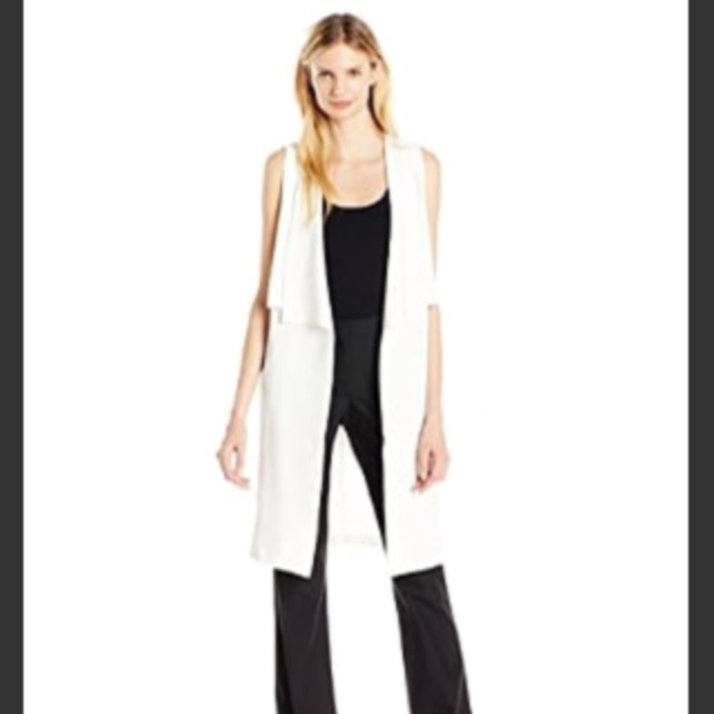 Solid Sleeveless Open Front Layered Vest