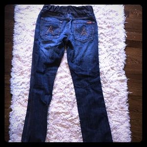 Maternity 7 for all man kind jeans.