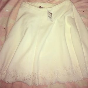 White Charlotte Russe mini skirt (small)