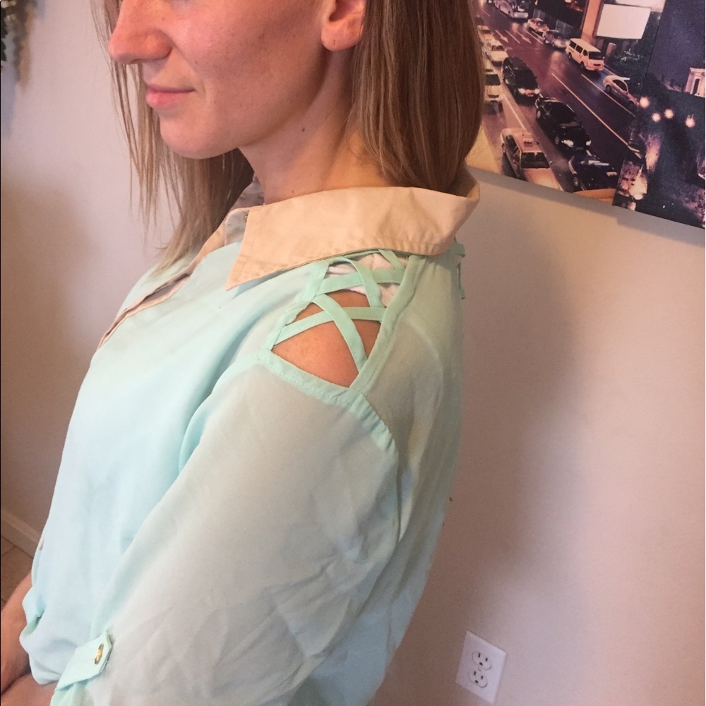 Opened Criss Cross Shouldered Top