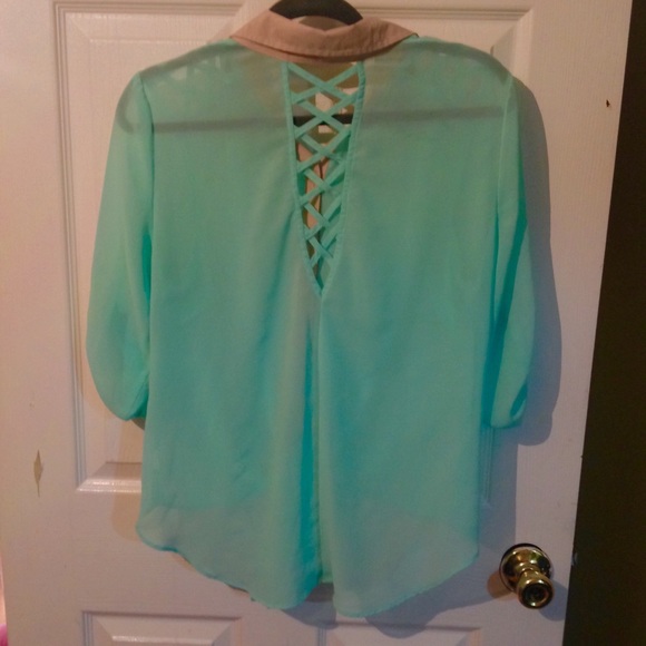 Opened Criss Cross Shouldered Top - Picture 7 of 7