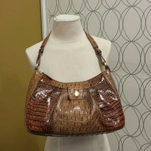 Brahmin Mallory toast almond Melbourne leather bag
