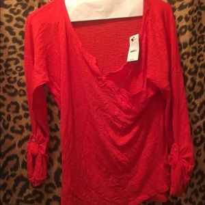 Express long sleeve v-neck shirt