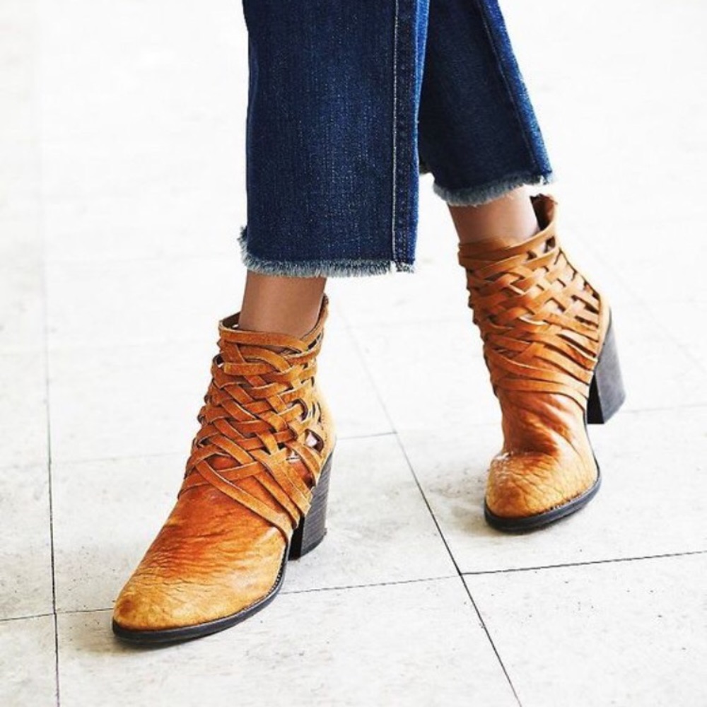 Free people carrera heel boot - camel - Picture 1 of 5