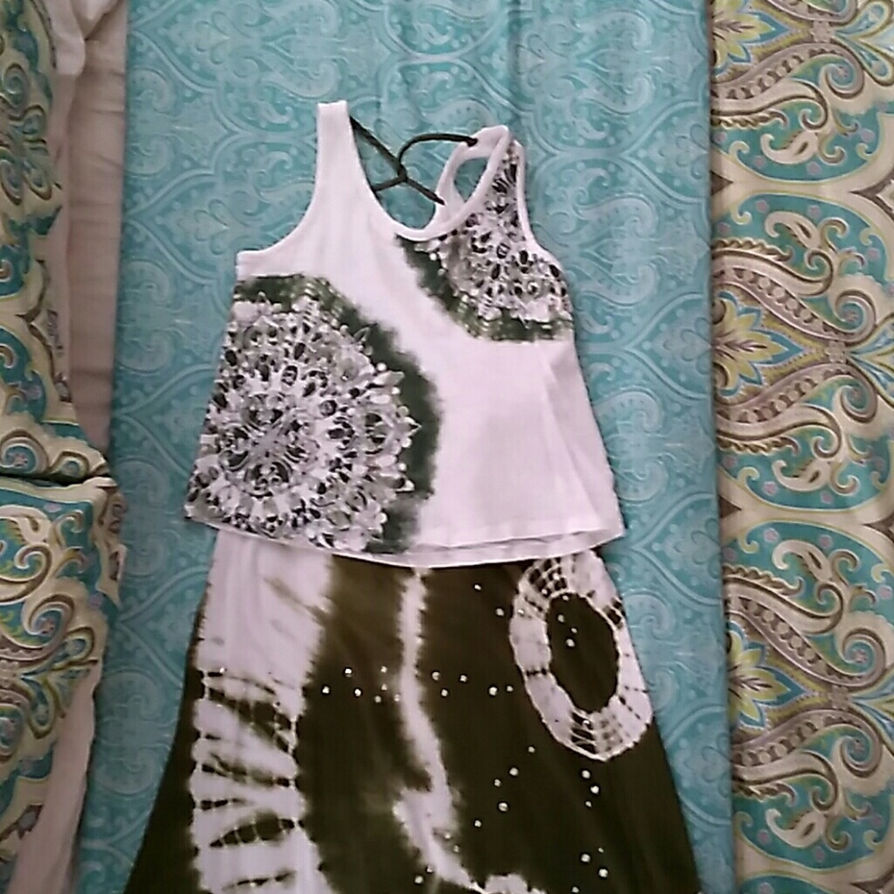 Long Maxi dress with matching tank