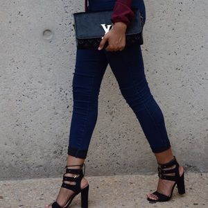 Strappy block heel