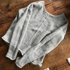 Grey knit sweater