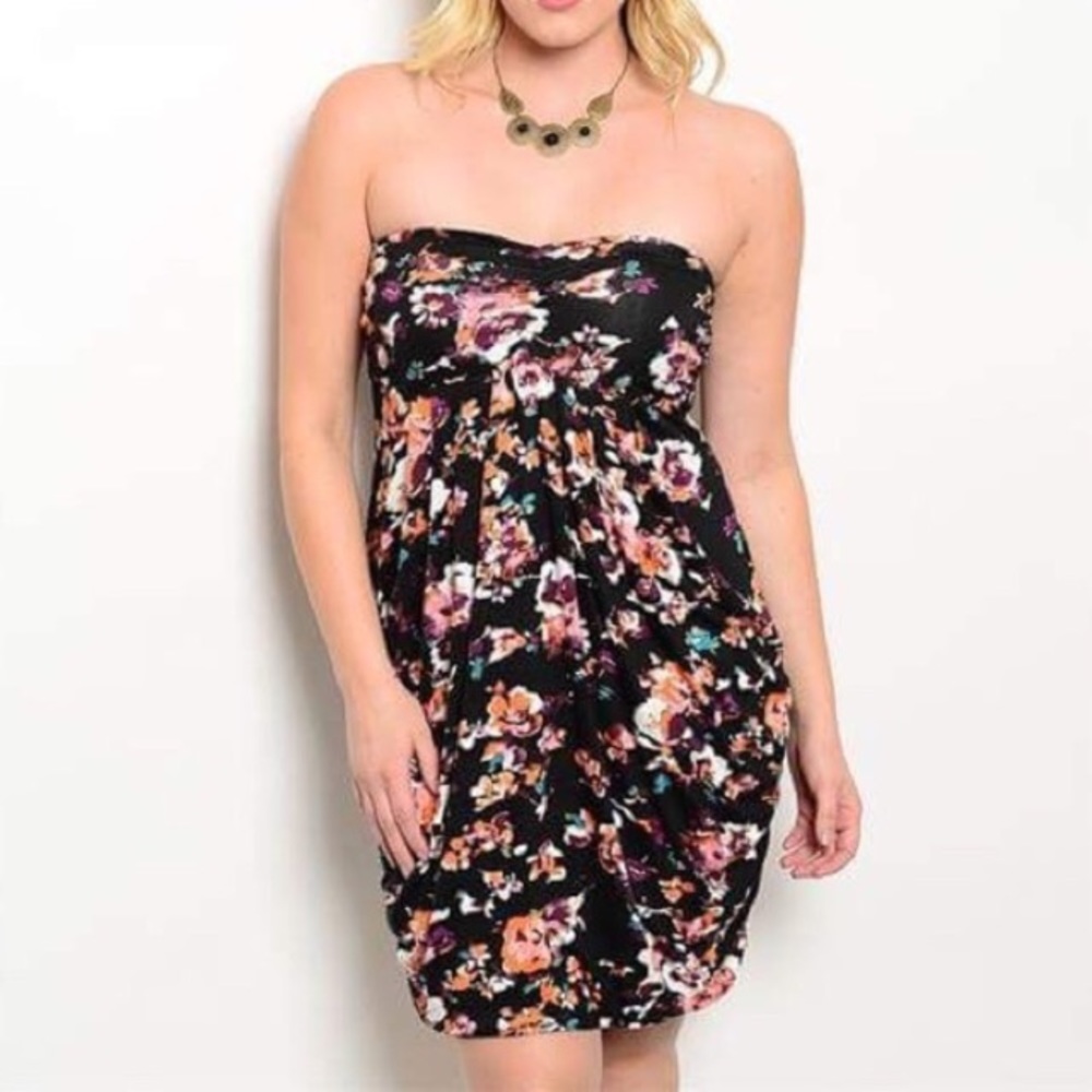 Wild rose black dress