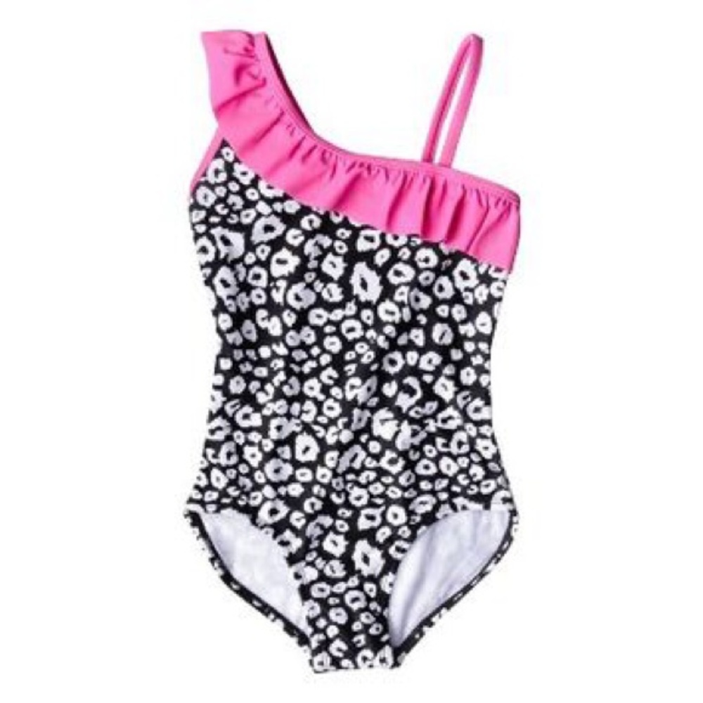 Teal One Shoulder Swimsuit Sz 10/12