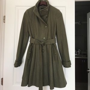 Asos Fit and Flare Jacket Olive Green size 4