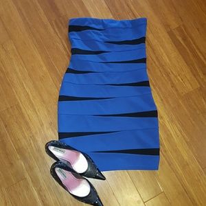 Sexy strapless mini dress