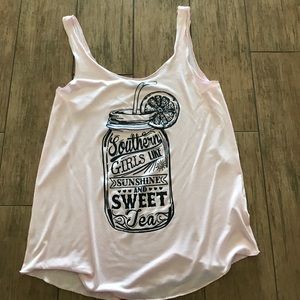 Southern girl tank top - light pink - NWOT
