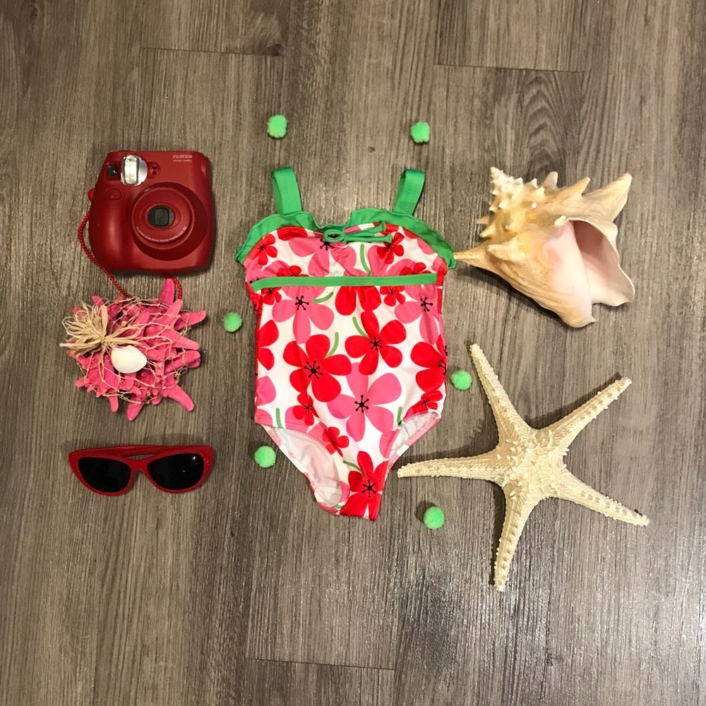 Bold toddler bathing suit.