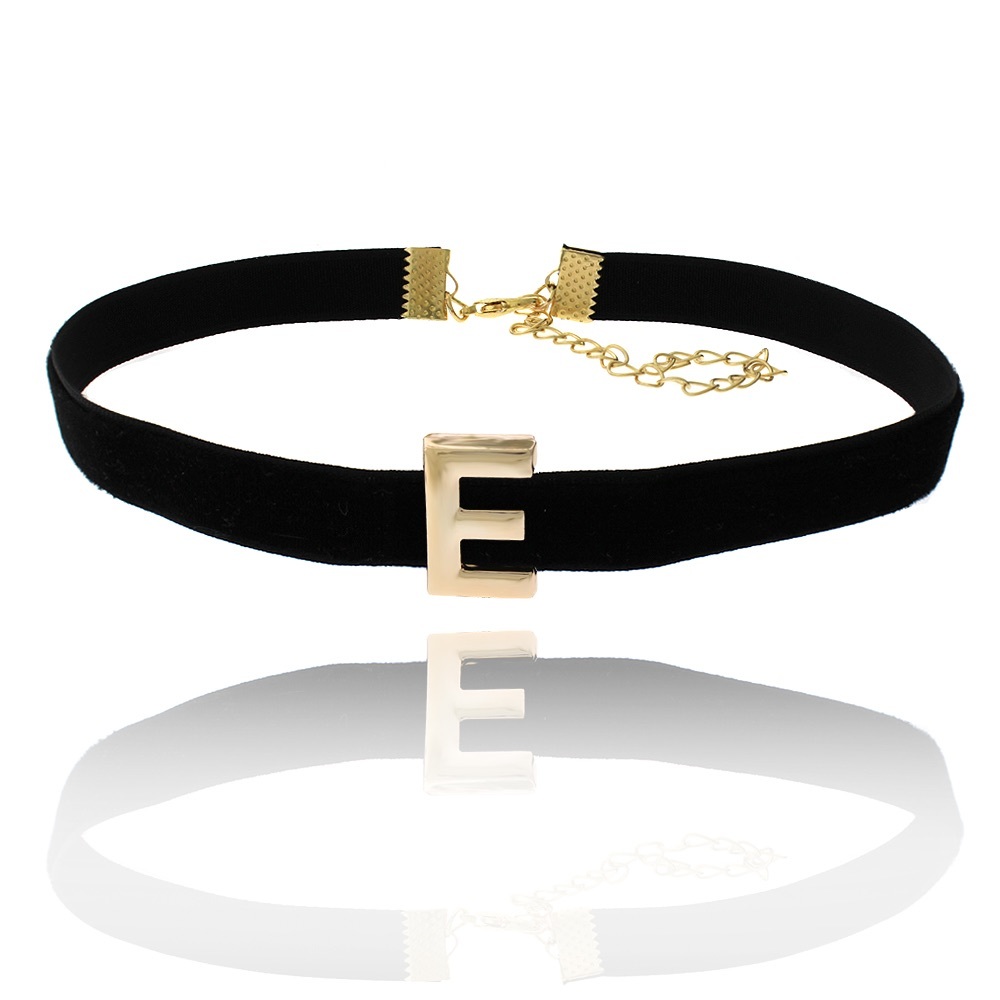 Velvet Initials Choker - Picture 2 of 6