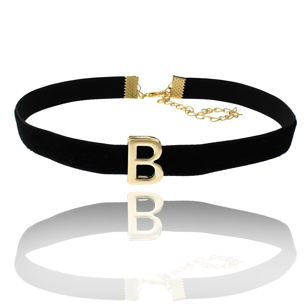 Velvet Initials Choker - Picture 5 of 6