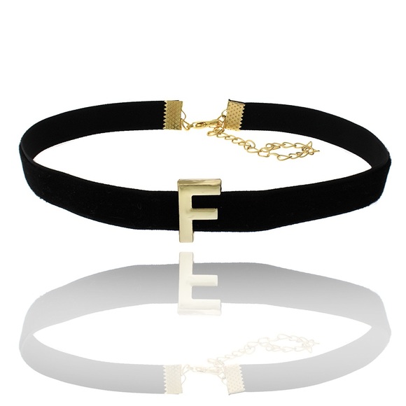 Velvet Initials Choker - Picture 3 of 6
