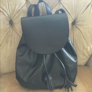 Faux leather backpack