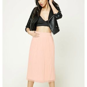 Medium blush tulle midi skirt forever 21