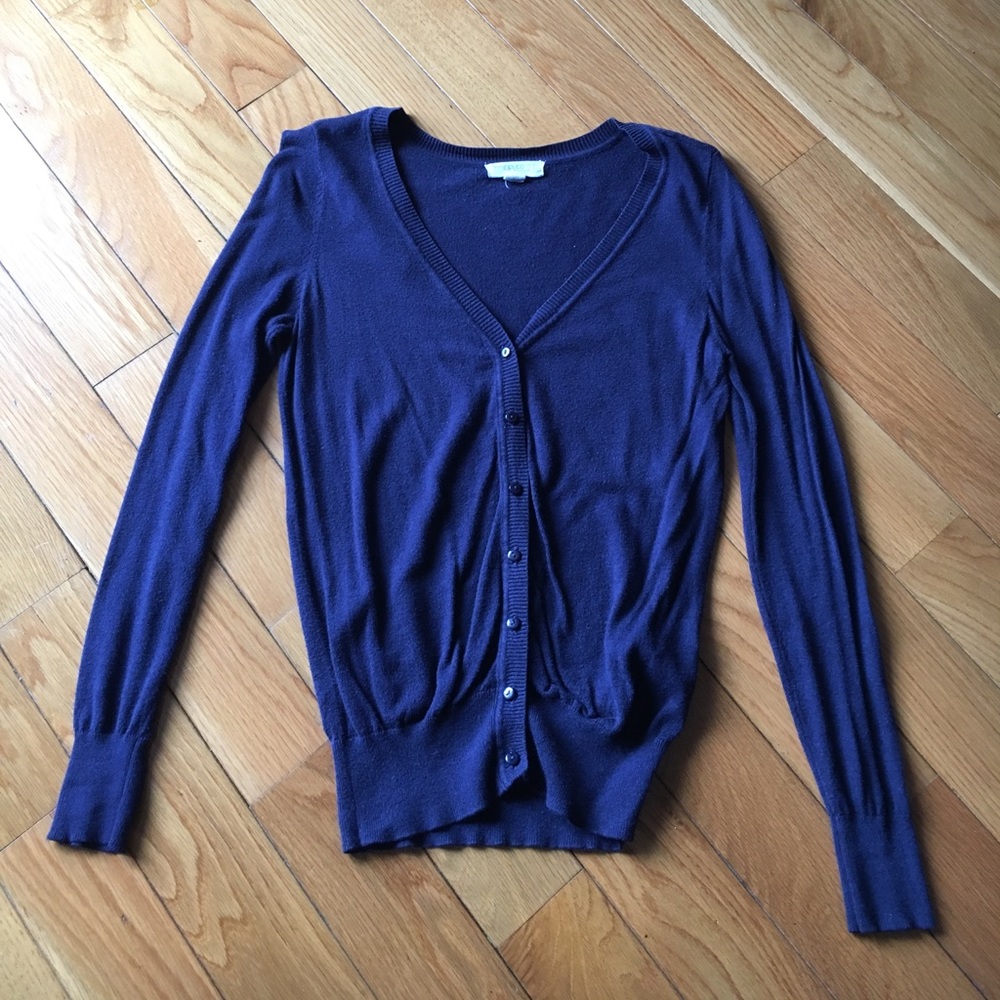 Forever 21 Navy Blue Button Down Cardigan