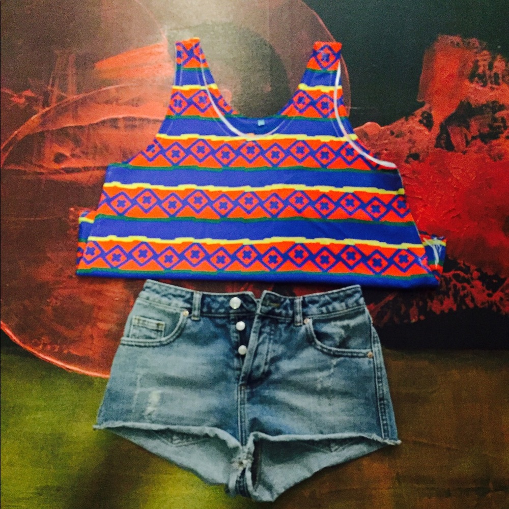 Cute summer Aztec print tank top