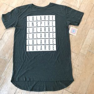 Green w/Gold LulaRoe Patrick "Inspire Tour" Shirt