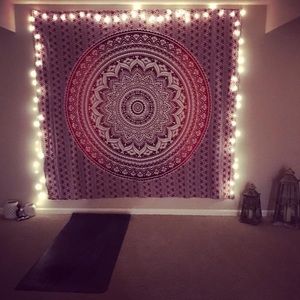 Red ombré tapestry