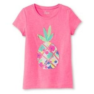 Circo Pineapple Glitter Shirt Sz 10/12