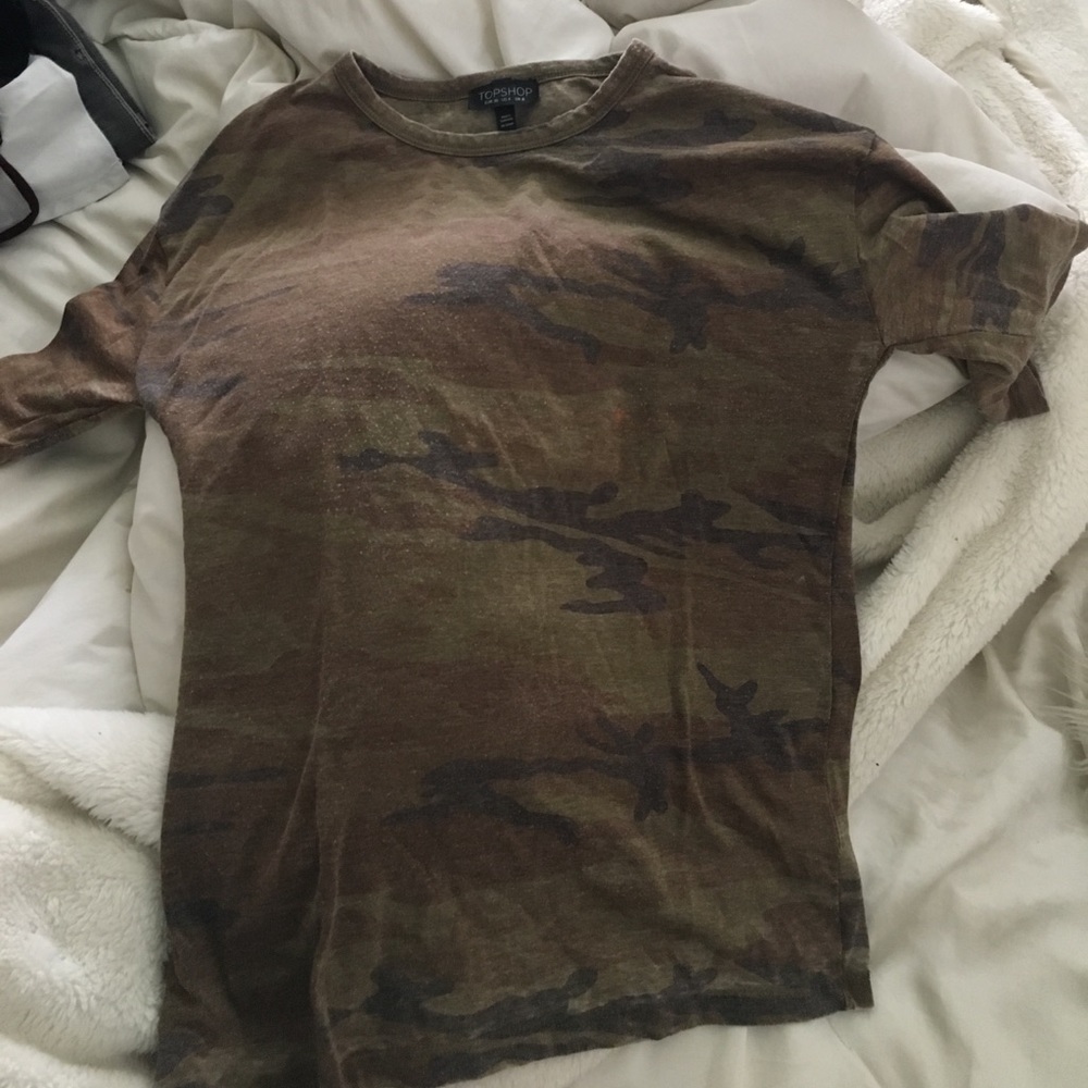 Topshop camo shirt
